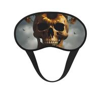Cache-œil pour adultes et enfants avec imprimé tournesol Halloween crâne pour voyage, usage quotidien, sieste, insomnie, camping