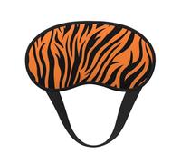 Cache-œil pour adultes et enfants avec motif imprimé tigre rayures orange pour voyage, usage quotidien, sieste, insomnie, camping