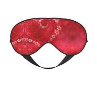 Cache-œil pour la Saint-Valentin avec cœur rouge et fleur - Design mis à jour - Bloque la lumière - Pour homme et femme