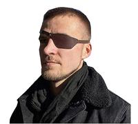 Cache-œil punk pirate en cuir synthétique, masque pour les yeux médiéval rétro, bandeau pour les yeux avec bande élastique réglable