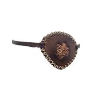 Cache-œil rétro en cuir PU - Cache-œil de capitaine - Costume de tête de mort en tissu Crosbone - Réglable - Costume médiéval gothique - Costume de cosplay - Costume d'éveil