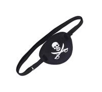 Cache-œil simple, réglable, doux et confortable, respirant, convient pour l'œil droit ou gauche, noir, style pirate, convient pour les adultes et les animaux domestiques