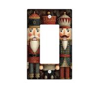 Cache-interrupteur Casse-noisette - Décoration festive rouge - Plaques murales en thermoplastique - Taille standard - Bascule simple
