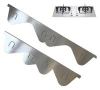 Cache-interstices de cuisinière en acier inoxydable, cache-interstices rétractable résistant à la chaleur for comptoirs de cuisine et cuisinières, garniture latérale réglable, bloque la poussière(Silv