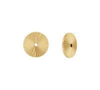 Cache lobe diamanté acier doré 8mm (paire) + écrin (offert)