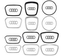 Cache-logo central de volant de voiture, garniture de remplacement, accessoires intérieurs pour Audi A3 A5 A7 A4L A6L A8L Q5L Q3 Q5 Q7 Q8 No.1 Bright Black