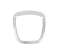 Cache Logo Central de Volant pour Audi A3 8P S3 A4 B6 B7 A5 A6 Q5 Q7,Cache de Garniture de Voiture, Autocollant, Cadre décoratif chromé, Remplacement, Accessoires d'intérieur (Argent)