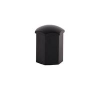 Cache long pour vis de roue plastique noir 17 mm