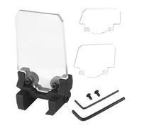 Cache-Lunette 3-en-1 Rabattable avec Lentille Transparente, Protection pour Lunette de Visée à Fixation sur Rail Picatinny, Capuchon de Protection Transparent Haute Définition(Black)
