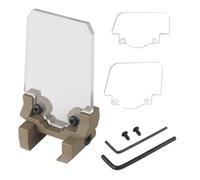 Cache-Lunette 3-en-1 Rabattable avec Lentille Transparente, Protection pour Lunette de Visée à Fixation sur Rail Picatinny, Capuchon de Protection Transparent Haute Définition(Brown)