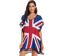 Cache-maillot de bain pour femme avec drapeau du Royaume-Uni Union Jack, Drapeau du Royaume-Uni Union Jack, Taille L