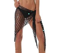 Cache-maillot de bain, sexy, tendance, crochet à la main, châle, capelet, protection solaire, jupe triangle en résille (LDZ25), b, Taille Unique