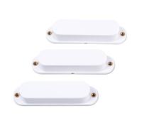 Cache-micro de Guitare avec Yeux Cuivre Simple Bobinage 3 Pièces | Ensemble sans Trous, Plastique Blanc, Accessoire pour Guitare Électrique, Finition Soignée, Lot de Caches