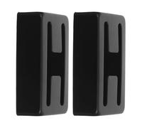 Cache Micro Guitare Électrique en Métal Noir, Forme H, Paire | Protection des Capteurs, Finition Polie Moderne, pour Humbucker, Répétitions et Compositions Créatives