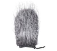 Cache-microphone en Fourrure Artificielle 12cm, Pare-vent | Réutilisable et Lavable, Anneau en Caoutchouc Protecteur, Laisse Passer le Son, pour Capturer sans Souffle