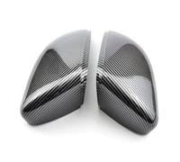 Cache-miroir 2PCS Side Car Mirror Covers Caps Wing Rearview Mirror Case Cover Trim Cap Pour Golf 6 Pour GTI 6 Pour Golf 6 R MK6 R20 Pour TOURAN(Carbon Look black)