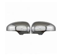 Cache Miroir Porte Avant Capuchons Rétroviseur À Aile Pour Toyota Avensis | Gauche et Droite,ABS,Half Silver,Half Pack 01,Carbon,noir piano(Half Silver-Adhesive)