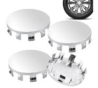 Cache Moyeu Capuchons De Centre Enjoliveurs Diamètre Extérieur 56 mm Cache Moyeux ABS Cache Moyeu Centre De Roue Universel pour Jantes Enjoliveurs Accessoires pour Voitures 4 Pièces (Argent, 56mm)