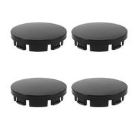 Cache-moyeu Central de Roue Voiture Noir ABS 4 pièces 56mm à clipser | Montage Rapide, Hauteur 13mm, Largeur 53mm, Kit de Remplacement pour Jantes Alliage