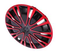 Cache-moyeu Décoratif 15 Pouces PP pour Roue de Voiture BK Rouge Noir