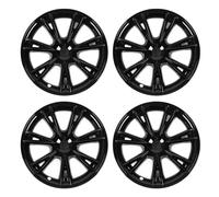 Cache - Moyeu Roue 4pcs Sport Style, ABS, Compatible 19 Pouces 2021-2023 - Protection Complète, Résistance Aux Chocs, Installation Facile (Noir Brillant)