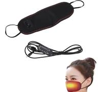 Cache-nez chauffant à 3 vitesses + minuteur alimenté par USB pour éviter les ronflements et les allergiques, lavable, pour améliorer le sommeil à la maison