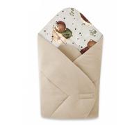Cache-nez réversible coton/VELVET, Teddy and Moon - beige