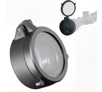 Cache-Objectif Rabattable Rapide HD, Protection Anti-poussière pour Lunettes de Visée de Calibre 30-69 mm, Compatible avec Les Lunettes de Visée de Chasse et Les Télescopes.(65mm(2.56in))