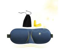 Cache-Oeil - Masque De Nuit Respirant Et Noir Total - Protection Bloquant La Lumière Pour Le Sommeil | Pour Usage Domestique, Avion, Yoga, Sieste, Relaxation, Repos Et Bureau