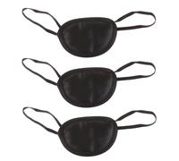Cache Oeil Pirate 1/2/3/5 pièces Patch for les yeux Pirate couvre-yeux for dormir for réglable for noir for(3Pcs)