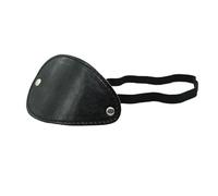 Cache Oeil Pirate Couverture de Patch for les yeux en cuir PU noir, 1 pièce, jeu rôle Pirate, accessoires Cosplay Vintage avec corde réglable