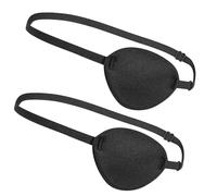 Cache Oeil Pirate Masque for les yeux unique, 2 pièces, couverture d'ombrage en éponge stéréo 3D, Patch for de Pirate, for enfants et adultes