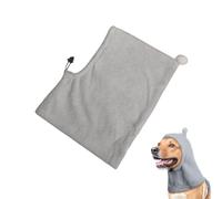Cache Oreille Chien, Bonnet pour Chien, Snood Head Wrap pour Chie, Cache Cou et Oreilles, Chapeau Chie, Calme à Un Endroit Bruyant, Bonnet Confortable, Protection Contre Le Bruit, Gris