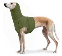 Cache Oreille Chien, Cagoule Chien Snood pour Oreilles Bandage Cou Protecteur Cou Chauffe-Cou Et Oreilles Dog Shirt with Neck(Vert armée, XL)