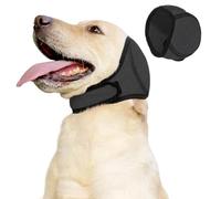 Cache Oreille Chien M - Casque Anti Bruit Chien pour Orage, Feux d'artifice et Toilettage, Snood Apaisant et Imperméable pour Bain, Gris