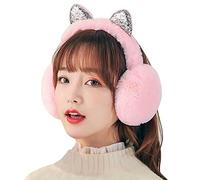 Cache Oreille pour Filles Femmes dans Peluche Mignonne Conception Fourreau d'oreille Hiver Douce Chaud Cache-Oreilles Pliable Ajustable Earmuff Protège Oreille de Ski Voyage Cadeau Noël