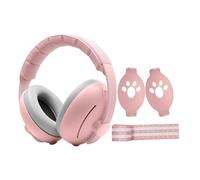 Cache-oreilles à réduction de bruit - Cache-oreilles de sécurité réglables pour , design portable bleu rose | Casque de protection auditive, dispositif de mise au point pour l'étude des feux d'