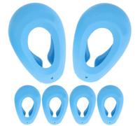 Cache-oreilles Bleu 3 Paires pour Teinture Capillaire en Silicone | Léger et Facile à Glisser en Poche ou Valise, Design Pratique pour Usage Fer à Boucler