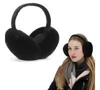 Cache Oreilles,Cache-Oreilles d'Hiver, Chaud Cache-Oreilles, Cache Oreilles Unisexe, Cache Oreilles Pliables, Pliable Protège-Oreilles, Unisex Cache-Oreilles Peluche,Chaud Oreille Manchons (Noir)