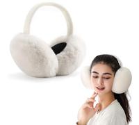 Cache Oreilles,Cache-Oreilles d'Hiver, Chaud Cache-Oreilles, Cache Oreilles Unisexe, Cache Oreilles Pliables, Pliable Protège-Oreilles, Unisex Cache-Oreilles Peluche,Chaud Oreille Manchons (Blanc)