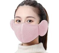 Cache-oreilles coupe-vent 2 en 1 pour l'hiver, masque d'hiver pour le visage, les oreilles, demi-masque de protection du visage, masque de ski avec trou de respiration, pour temps froid, ski, course