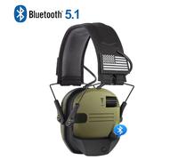 Cache-oreilles de prise de vue électronique DulElectronic,casque anti-bruit,amplification du son,audition avec adaptateur Bluetooth,sans fil - Type green with adapter
