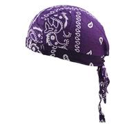 Cache-oreilles de vélo pour hommes et femmes en coton Bonnet de transpiration Bonnet Bandana Biker Wrap Séchage rapide Chapeau Biker Bandeaux Femmes Noir, lilas, taille unique