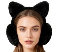 Cache-oreilles | Design avec bande de tête pliable et imperméable au vent, cache-oreilles pour climats froids, ski, neige, climat froid, course à pied et activités extérieures, Noir , Consulte la