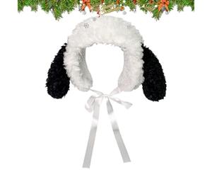 Cache-oreilles d'hiver - 56-58 cm / 22,0-22,8 pouces bois de cerf mignon, cache-oreilles de chiot en peluche, cache-oreilles chauds | avec bretelles réglables, cache-oreilles confortables, vêtements