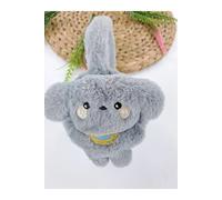 Cache-oreilles d'hiver en peluche gris pour garçons - Cache-oreilles moelleux pour chiots pour enfants