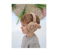 Cache-oreilles d'hiver en peluche marron pour garçons - Cache-oreilles moelleux pour chiots pour enfants
