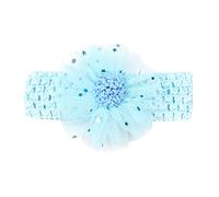 Cache-oreilles d'hiver pour enfants garçons et filles - Dentelle fixe - Bandeau élastique - En velours (bleu clair, taille unique)