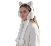 Cache-oreilles d'hiver pour femme, confortable, léger, en peluche, bandeau réglable, couvre-oreilles thermique doux, doublé en fausse fourrure, accessoire pour temps froid, style mignon, équipement d'