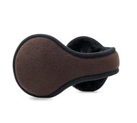 Cache-oreilles d'hiver pour homme - Grande taille - Pliable - En polaire - Pour les activités de plein air - Marron